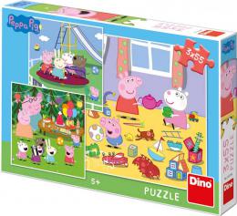 DINO Puzzle Peppa Pig na przdninch 3x55 dlk 18x18cm skldaka v krabici - zvtit obrzek