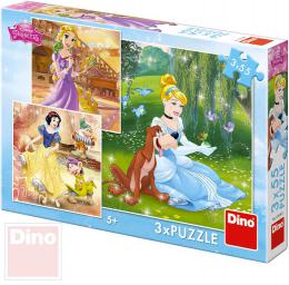 DINO Puzzle 3x55 dlk Princezny 18x18cm skldaka 3v1 v krabici - zvtit obrzek