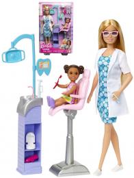 MATTEL BRB Panenka Barbie povoln zubaka blondnka set s panenkou