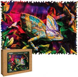 PUZZLER DØEVO Úchvatný chameleon 30x21cm dekorativní skládaèka 250 dílkù
