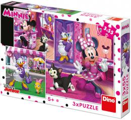 DINO Puzzle 3x55 dlk Disney Den s Minnie Mouse skldaka 18x18cm 3v1 - zvtit obrzek