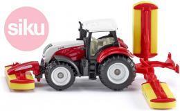 SIKU Model traktor Steyr se sekacmi nstavci kov - zvtit obrzek