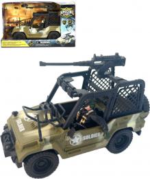 Auto vojenské prùzkumné army vozidlo set s figurkou a doplòky plast