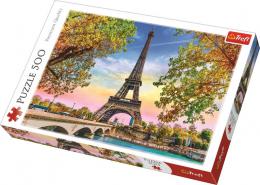 TREFL PUZZLE Foto romantick Pa Eiffelova v skldaka 48x34cm 500 dlk - zvtit obrzek