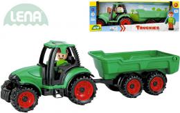 LENA Truckies traktor funkn s vlekou 32cm set s pankem v krabici 1625 - zvtit obrzek