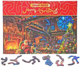 PUZZLE Merry Christmas U Santy doma 75x50cm 468 dlk skldaka v krabici - zvtit obrzek