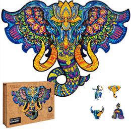PUZZLER DØEVO Posvátný slon 30x21cm dekorativní barevná skládaèka 160 dílkù