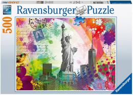 RAVENSBURGER Puzzle Pohlednice z New Yorku 500 dlk 49x36cm skldaka