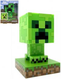 Stolní lampièka Minecraft Creeper Icon Light 10cm na baterie zelené LED Svìtlo