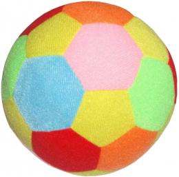 PLYŠ Baby soft barevný míè Happy World 18cm s chrastítkem pro miminko
