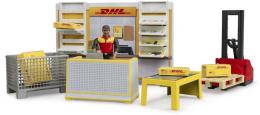 BRUDER 62251 DHL Shop set s figurkou a paletovm vozkem - zvtit obrzek