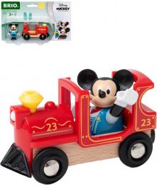 BRIO DØEVO Set vláèek lokomotiva + postavièka Myšák Mickey Mouse