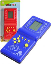 Hra retro digitln Brick Game Tetris na baterie na kart 4 barvy plast Zvuk
