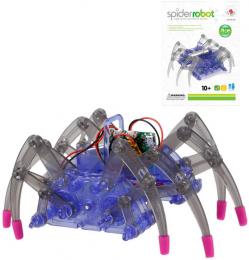 Spider robot pavouk robotický pohyblivý 15cm na baterie stavebnice plast