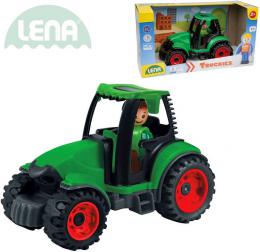 LENA Truckies traktor 17cm set baby autko + panek 01624 plast