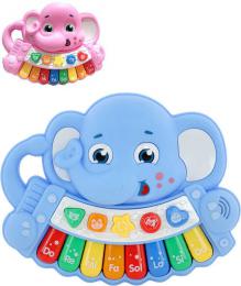 PL Baby pianko slon dtsk keyboard na baterie Svtlo Zvuk 2 barvy - zvtit obrzek