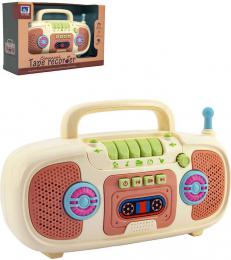 Radio (kazek) dtsk retro radiomagnetofon s psnikami na baterie Svtlo Zvuk - zvtit obrzek