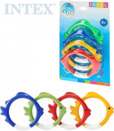 INTEX Krouky barevn rybika do vody na potpn set 4ks na kart 55507