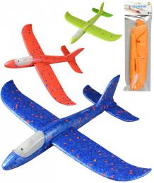 Letadlo soft hzec polystyrenov 34cm 4 barvy na hzen na baterie Svtlo