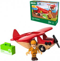 BRIO DØEVO Safari letadlo set s figurkou doplnìk k vláèkodráze
