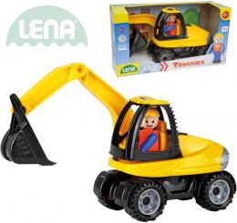 LENA Truckies bagr 25cm set baby autko + panek 01621 plast - zvtit obrzek