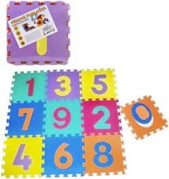 Baby puzzle pìnový koberec Èísla set 10ks mìkké bloky vkládací