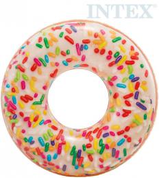 INTEX Kruh plavac donut barevn 114cm nafukovac dtsk kolo do vody 56263
