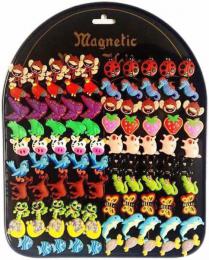 Dìtské magnetky jednotlivé 20 druhù Zvíøecí motivy 2 cm na magnetické tabuli