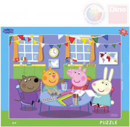 DINO Puzzle deskov Prastko Peppa Pig ve kolce 32x24cm skldaka 40 dlk