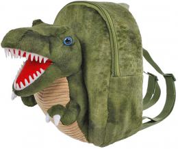 PLYŠ Batoh baby dìtský na zip s dinosaurem 27cm 3D Eco Dinoworld