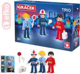 EFKO IGREK TRIO Zachraujeme set 3 figurky s doplky v krabice STAVEBNICE - zvtit obrzek