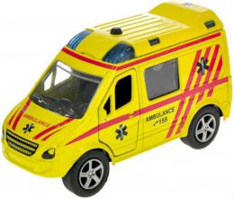 Auto ambulance sanitka zptn chod CZ na baterie mluv esky Svtlo Zvuk kov - zvtit obrzek