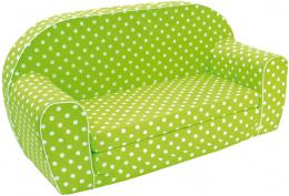 BINO Mini pohovka dìtská zelený puntíkovaný gauè