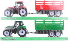 Traktor zemdlsk set s vlekou 38cm 2 barvy plast blister - zvtit obrzek