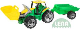 LENA Traktor plastov zelen set se lc a pvsem 110cm v krabici