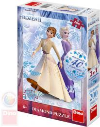 DINO Puzzle diamond Frozen II (Ledov Krlovstv) 200 dlk skldaka s diamanty - zvtit obrzek