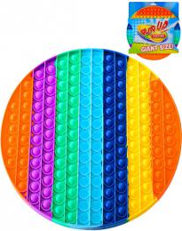 Hra Pop It antistresov Bubble Pops Mega 30cm XXL 170 bublin silikon kruh duhov - zvtit obrzek