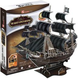 CUBICFUN Puzzle pirátská loï Queen Anne´s Revenge 3D model 155 dílkù