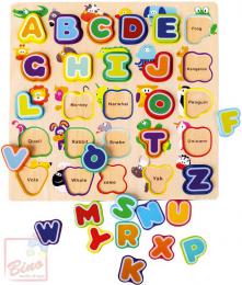 BINO DEVO Baby abeceda anglick se zvtky vkldac psmenka na desce - zvtit obrzek
