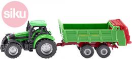 SIKU Model traktor s vlekem zelen  kov - zvtit obrzek