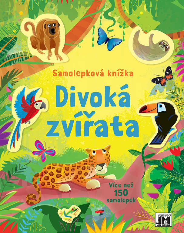 JIRI MODELS Samolepková knížka Divoká zvířata 150 samolepek