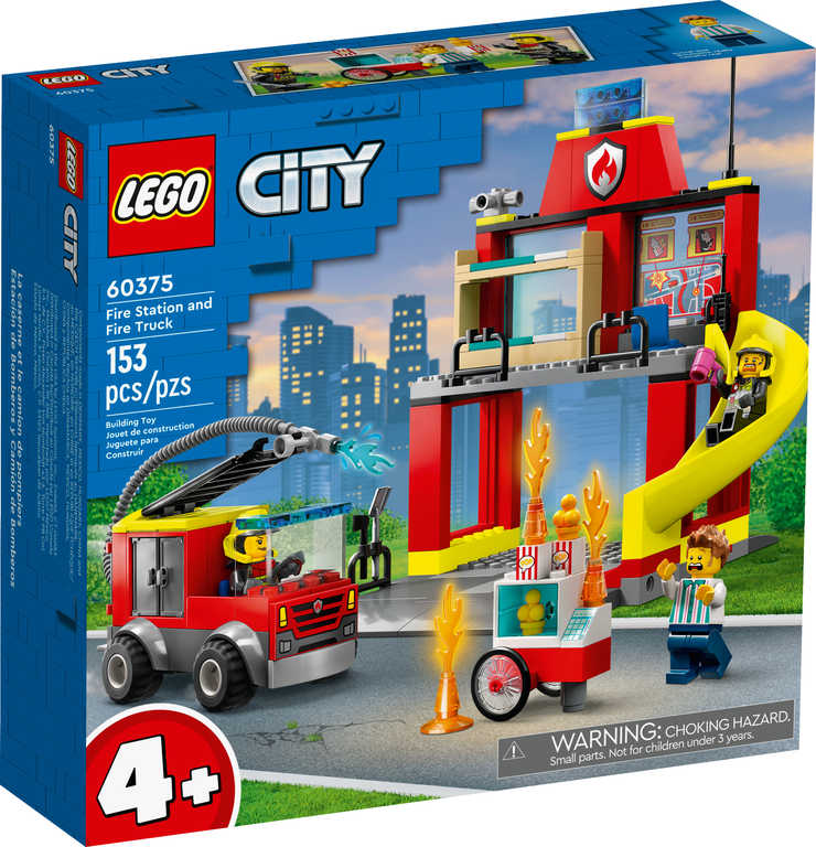 Fotografie LEGO CITY Hasičská stanice a auto hasičů 60375 STAVEBNICE