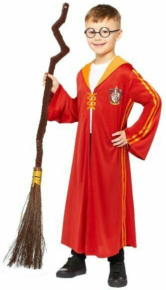 KARNEVAL Šaty Harry Potter chytač Nebelvír vel. M (116-128cm) 6-8 let *KOSTÝM*