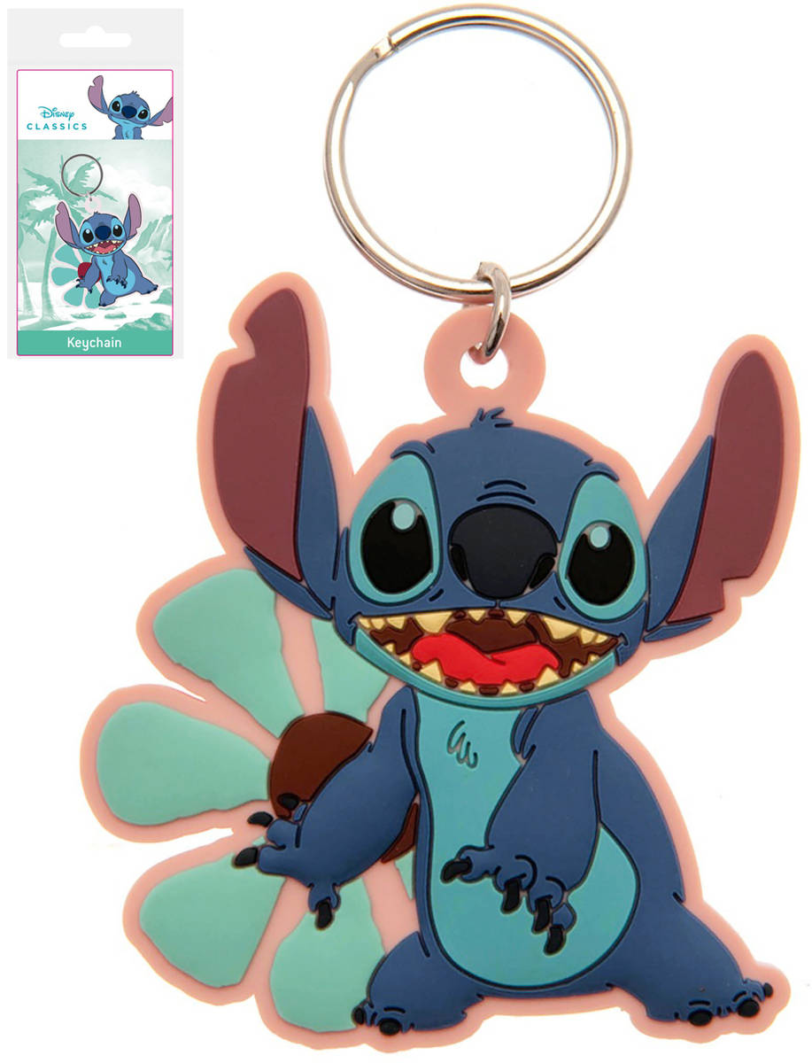 Fotografie Klíčenka dětská gumová Disney Stitch přívěsek na klíče