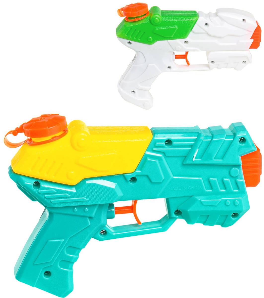 Pistole dětská barevná vodní stříkací barevná na vodu 2 barvy