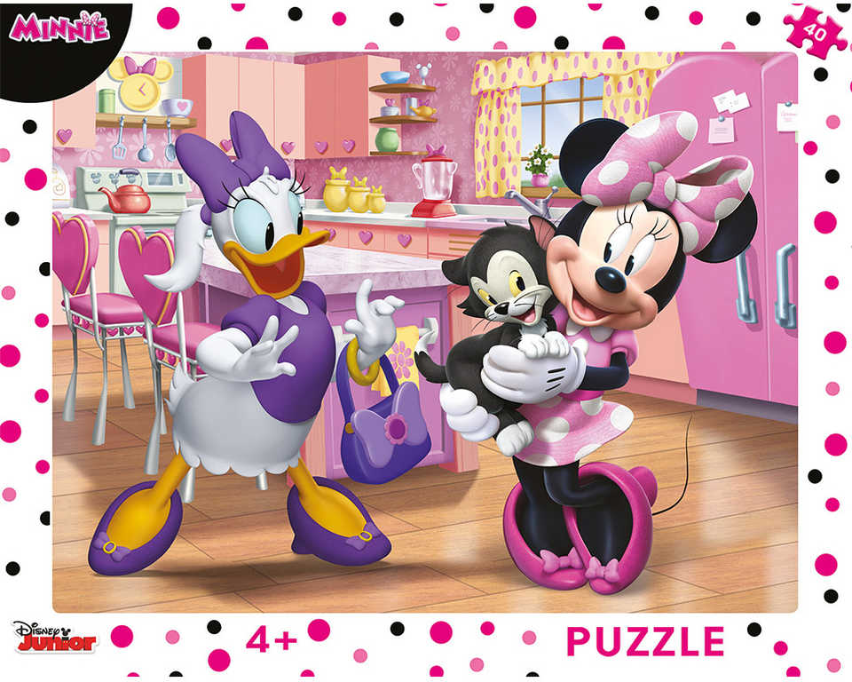 Fotografie DINO Puzzle deskové Disney Růžová Minnie 40 dílků 32x24cm skládačka