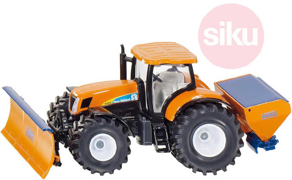 Fotografie SIKU Super Traktor s přední radlicí a sypačem soli, 1: SIKU