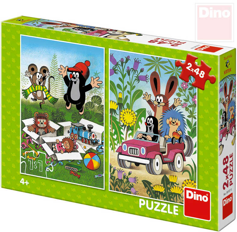 Fotografie Puzzle Krtek se Raduje 2x48 dílků 18x26cm v krabici 27x19x4cm