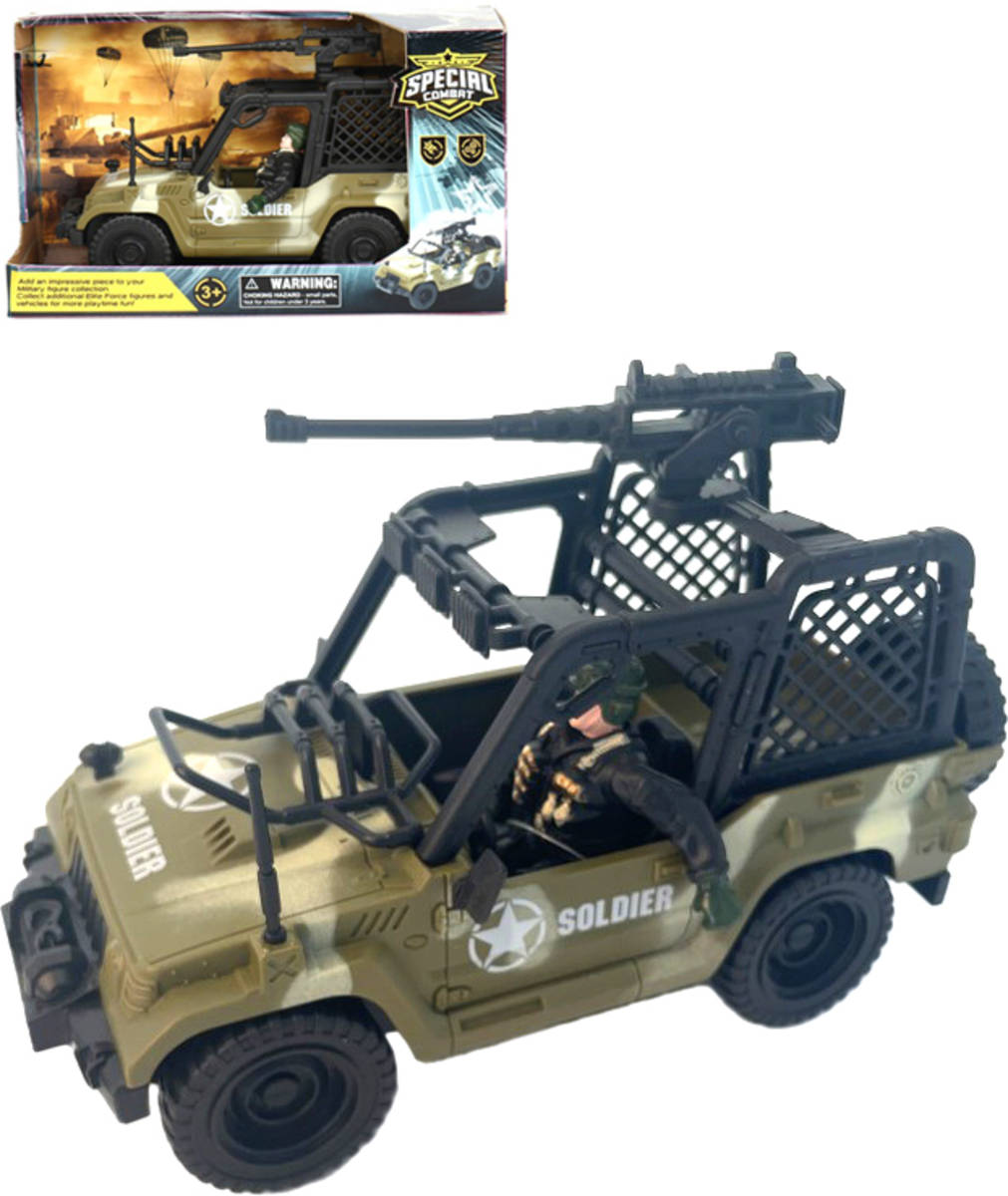 Fotografie Auto vojenské průzkumné army vozidlo set s figurkou a doplňky plast