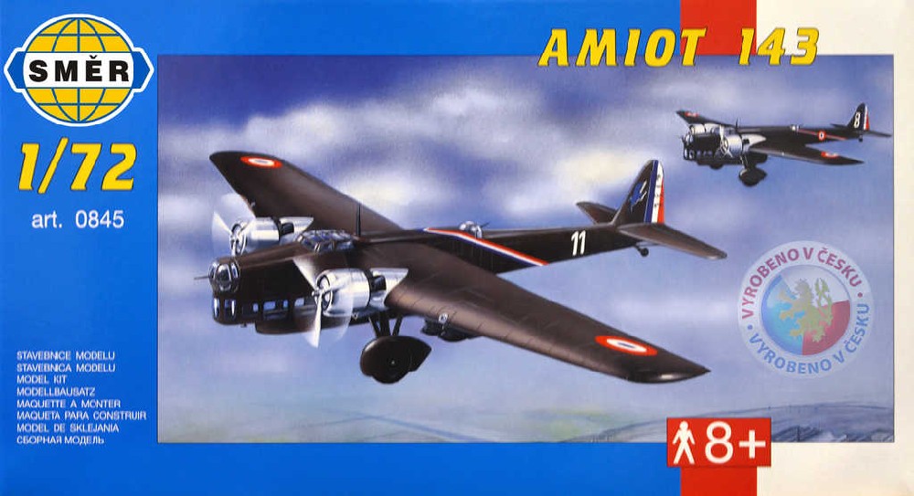 Fotografie Model Amiot 143 1:72 25,7x31,5cm v krabici 34x19x5,5cm